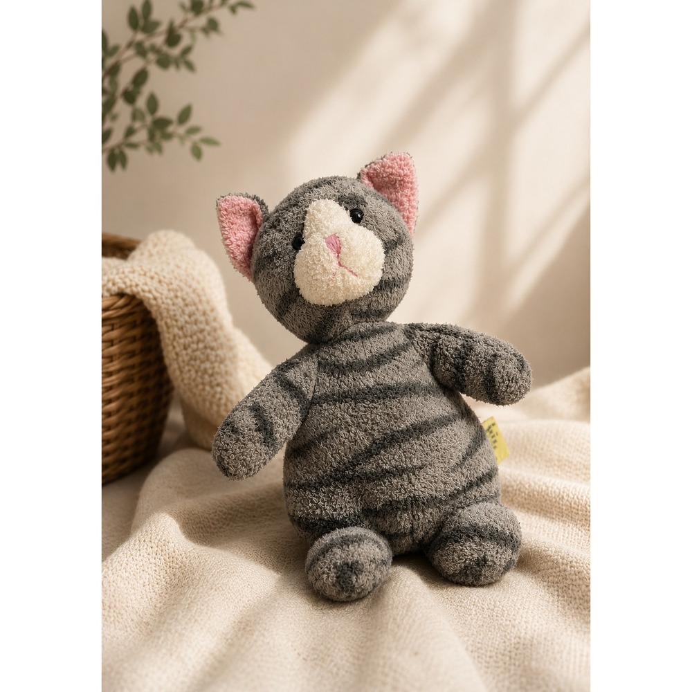 Russ Target Grey Tabby Cat Plush Striped Stuffed Animal Bean Bag Base Vintage